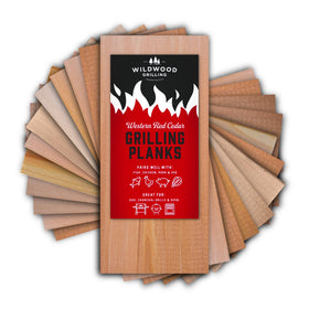 Wildwood Grilling cedar plank 3.5x7 inches for precise portions and grill-ready cooking.