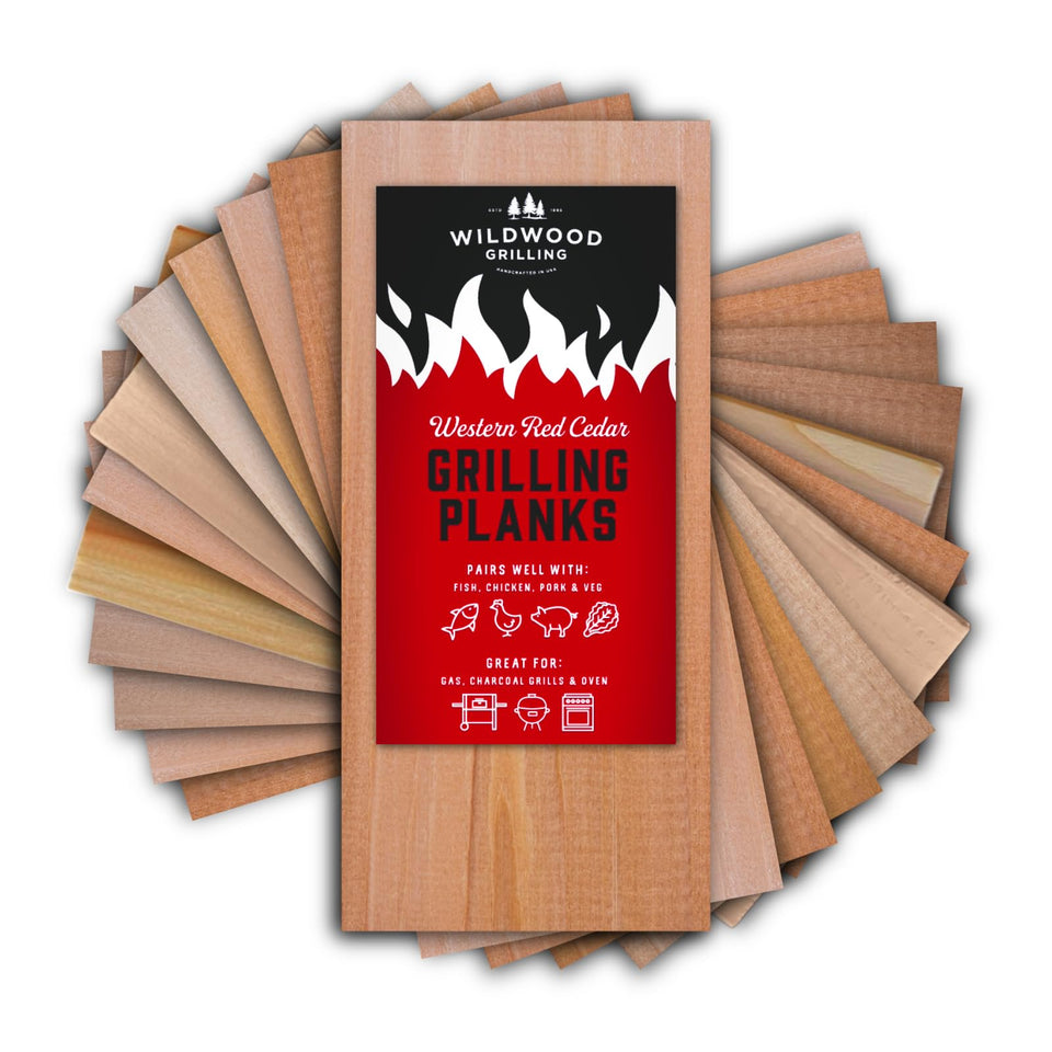 Wildwood Grilling cedar plank 3.5x7 inches for precise portions and grill-ready cooking.