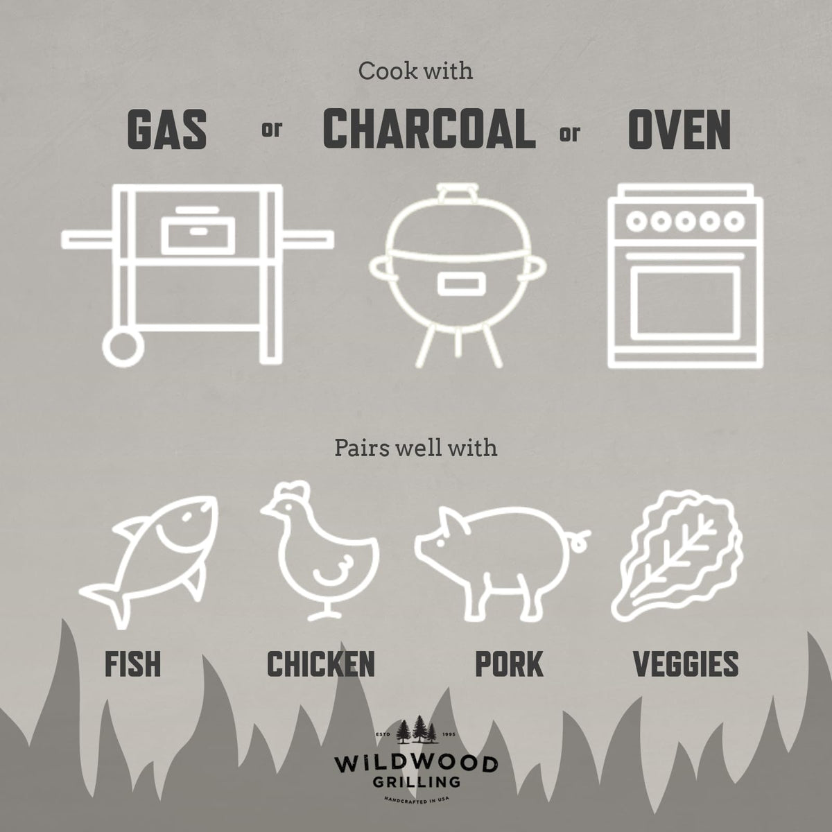Wildwood Grilling chicken breast plank promotes even heat and easy weeknight prep.