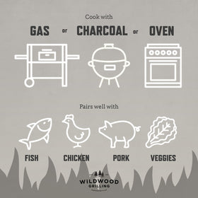 Wildwood Grilling chicken breast plank promotes even heat and easy weeknight prep.