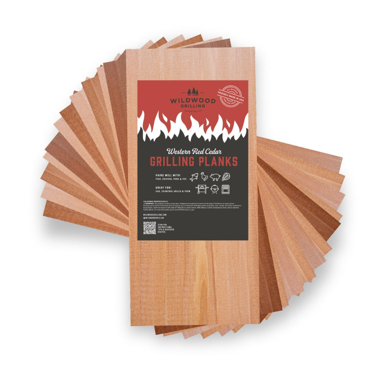 Wildwood Grilling Signature cedar planks 5x11 enhance salmon with delicate smoke.