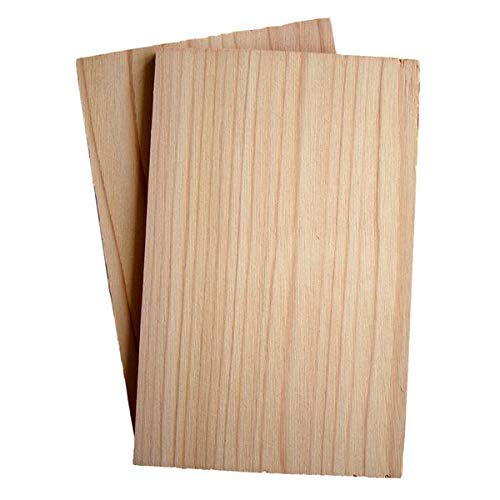 Wildwood Grilling soak-ready cedar plank ready to release aroma.