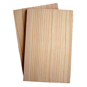 Wildwood Grilling soak-ready cedar plank ready to release aroma.