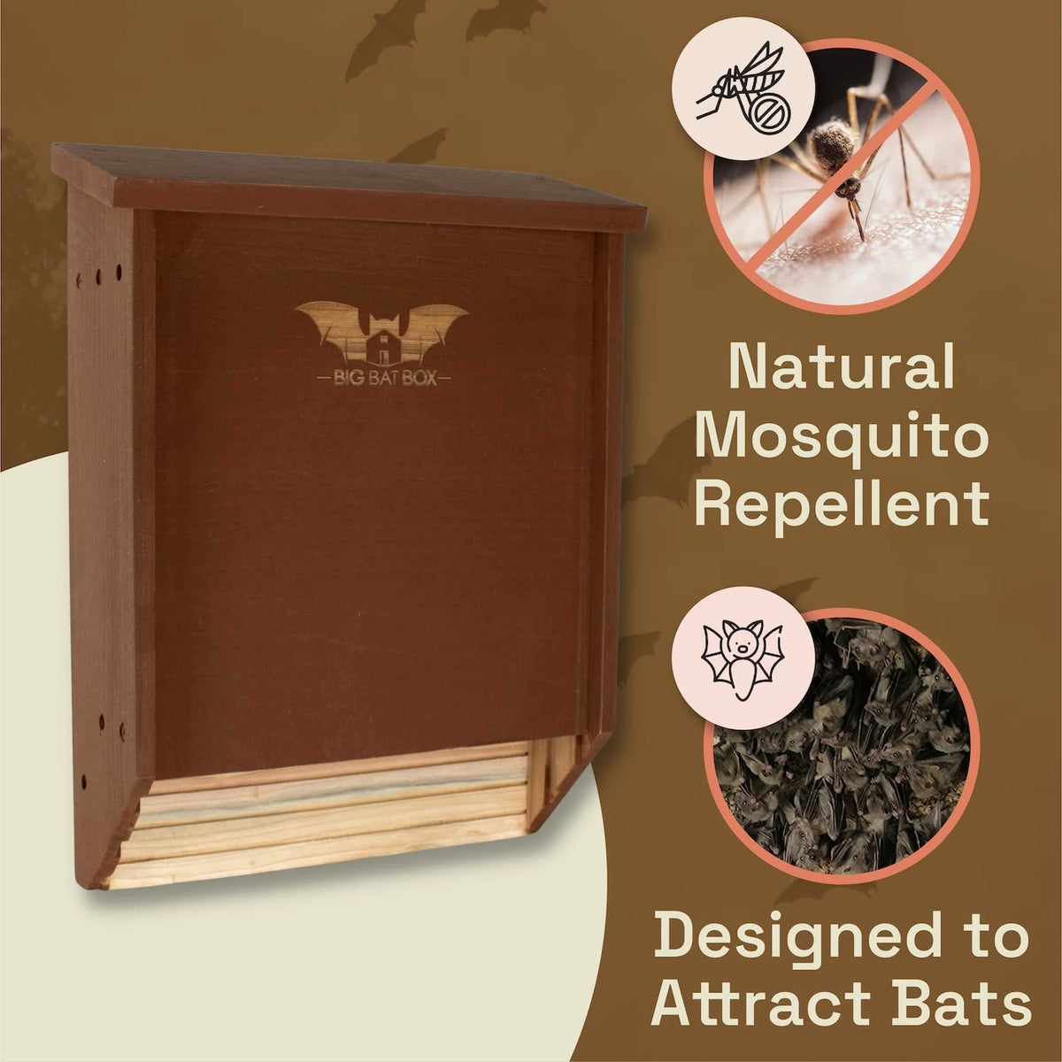 WildYard BigBatBox cedar design provides durable outdoor roosting