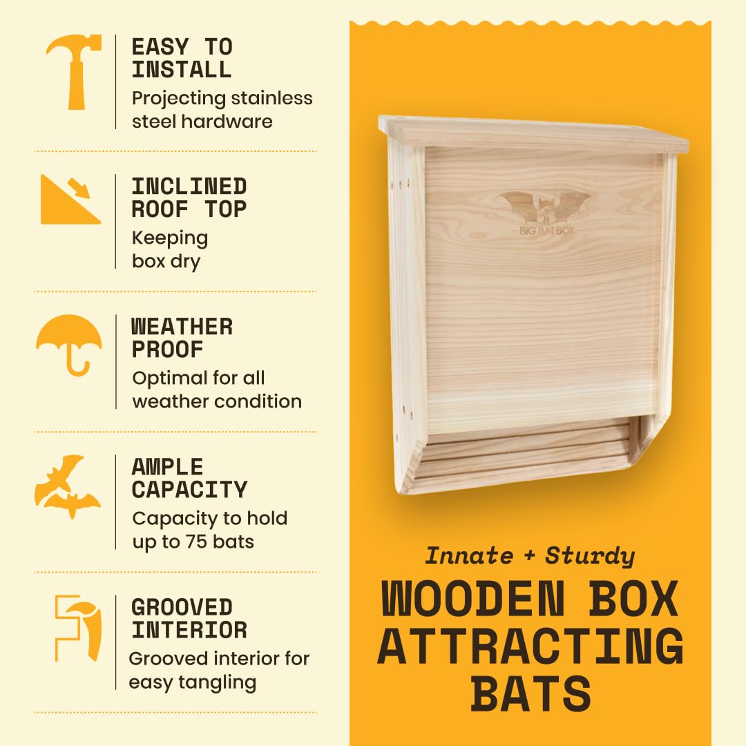 WildYard Weatherproof Cedar Bat House durable against harsh outdoor conditions