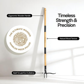 Three-part adjustable handle stores compactly for convenience