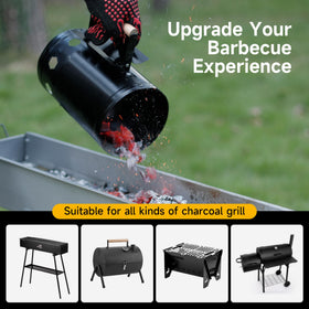 WILLBBQ charcoal chimney starter complete-kit shows all-in-one solution for grilling on the go
