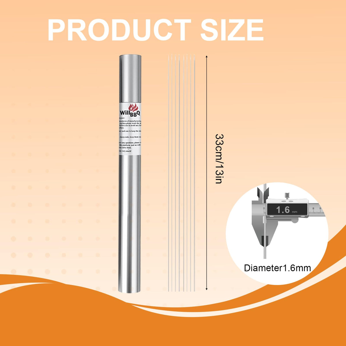 WillBBQ skewers are dishwasher-safe and reusable to reduce waste.