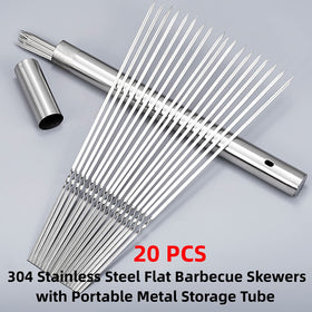 WILLBBQ ergonomic handle skewers showing comfortable grip.