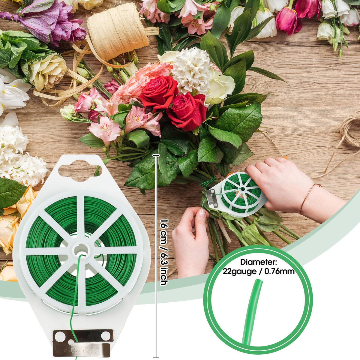 WILLBOND gardening gloves protect hands during delicate flower handling.