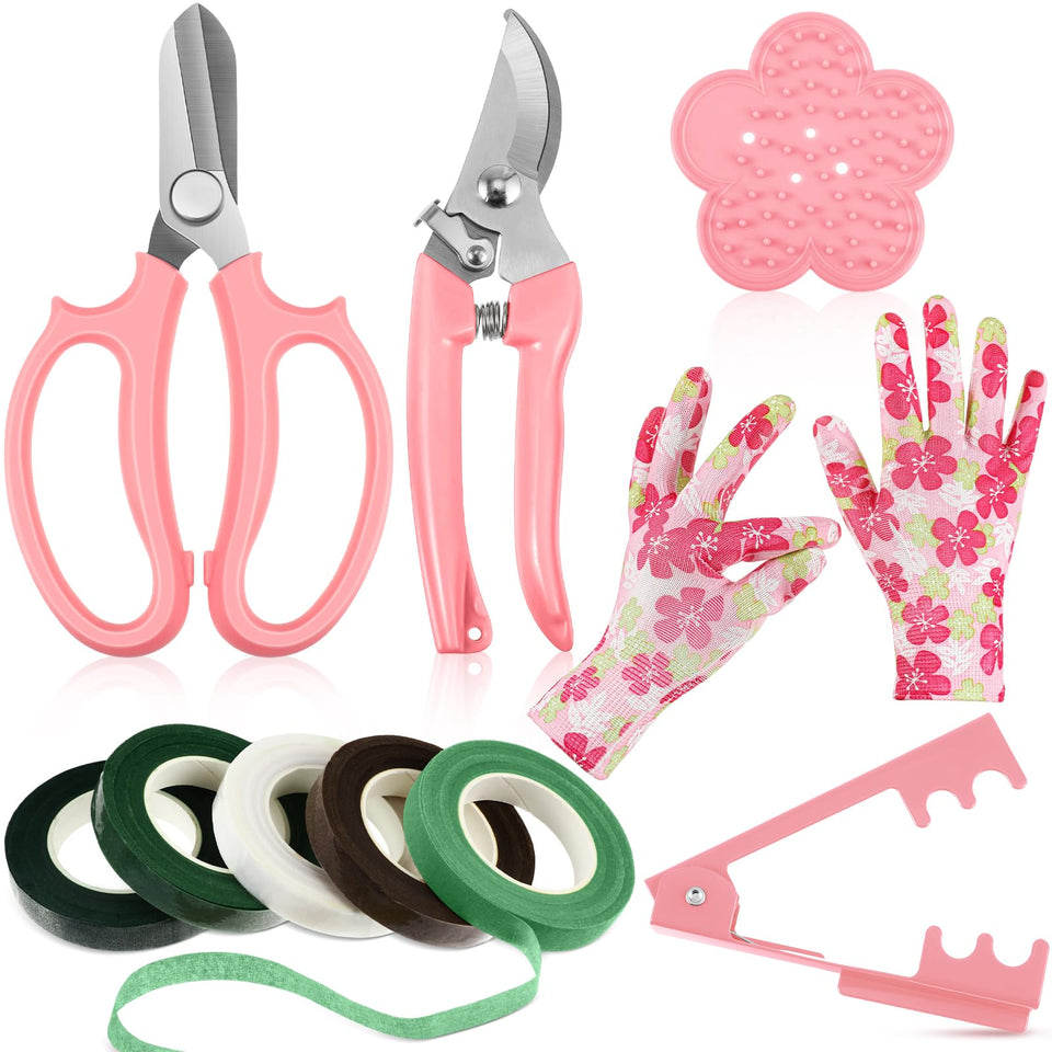 WILLBOND rose thorn stripper kit pink for easy stem prep and clean bouquets