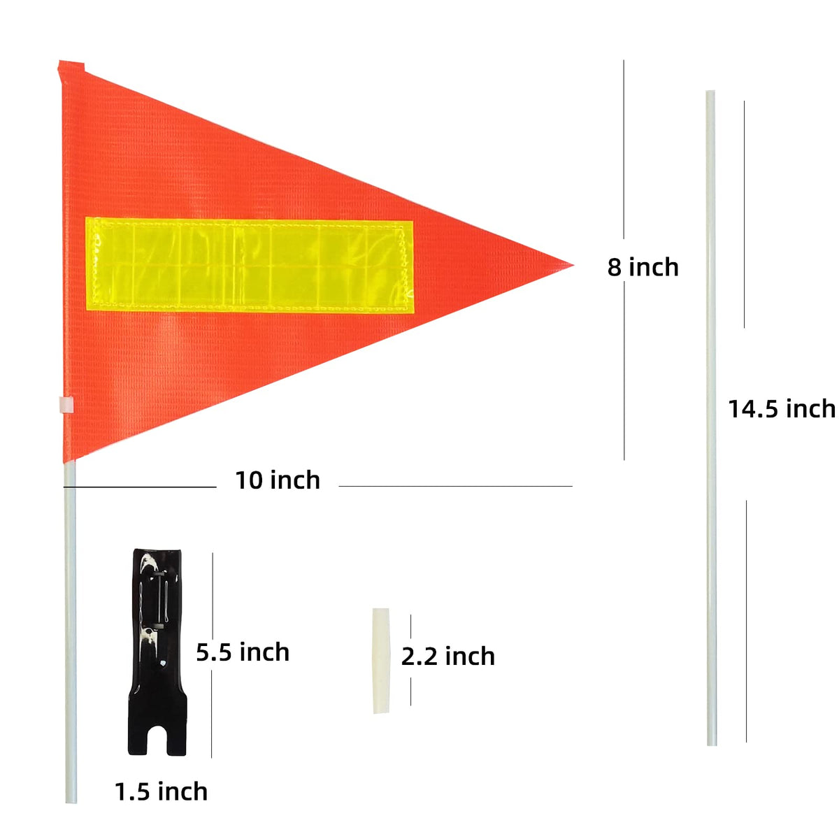Willdone bike flag pole assembly enables quick, tool-free setup