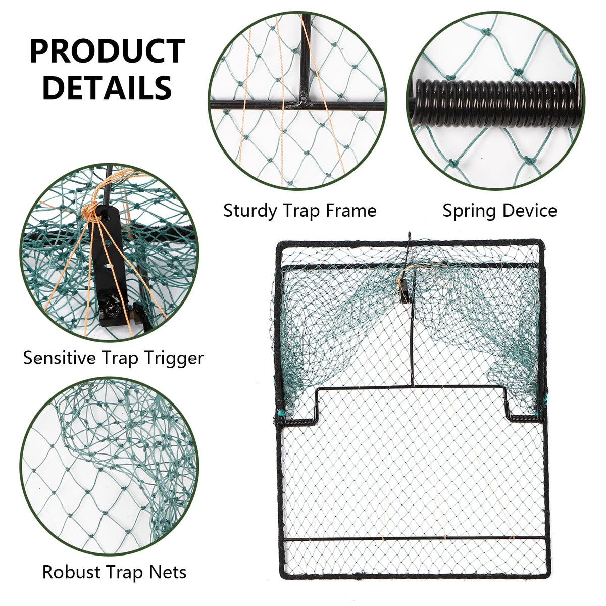 WillMesh net trap featuring heavy-duty steel for long-lasting use.