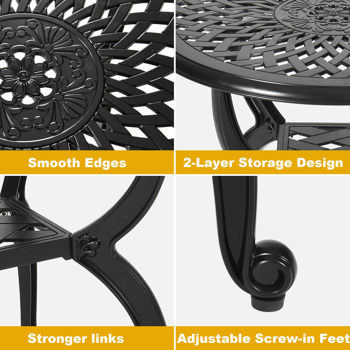 WILOUNGE retro hollow pattern adds timeless charm to any outdoor space.