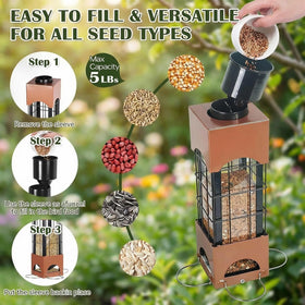 Wilytoin easy-fill lid doubles as a seed funnel for quick refills