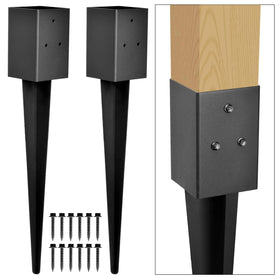 WIMART fence post anchor 4x4 side view showcases rugged steel build