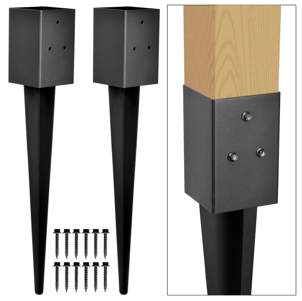 WIMART fence post anchor 4x4 side view showcases rugged steel build