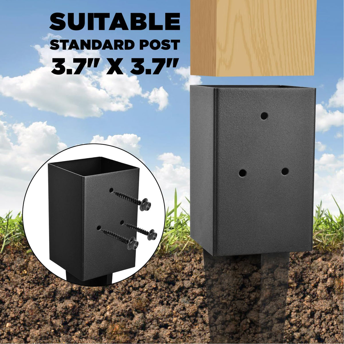 WIMART's black powder coating close-up protecting against moisture