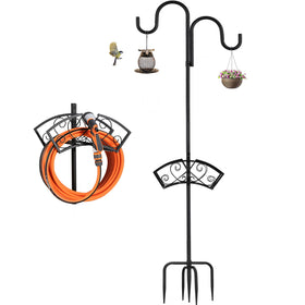 WiMas garden hose holder stand organized outdoors and easy to access