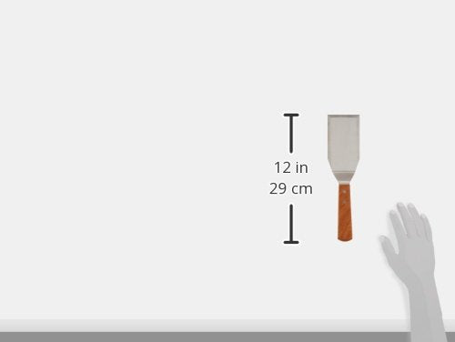 Winco TN719 offset-handle turner, ergonomic design keeps hands away from hot surfaces.