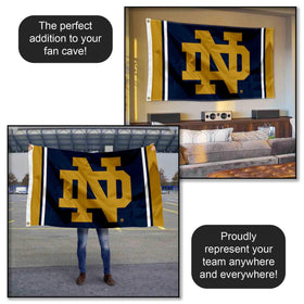 Officially licensed WinCraft banner flag from a college partner for authenticity.