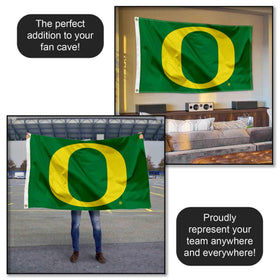 WinCraft Oregon Green 3x5 banner flag double-sided print for clear visibility