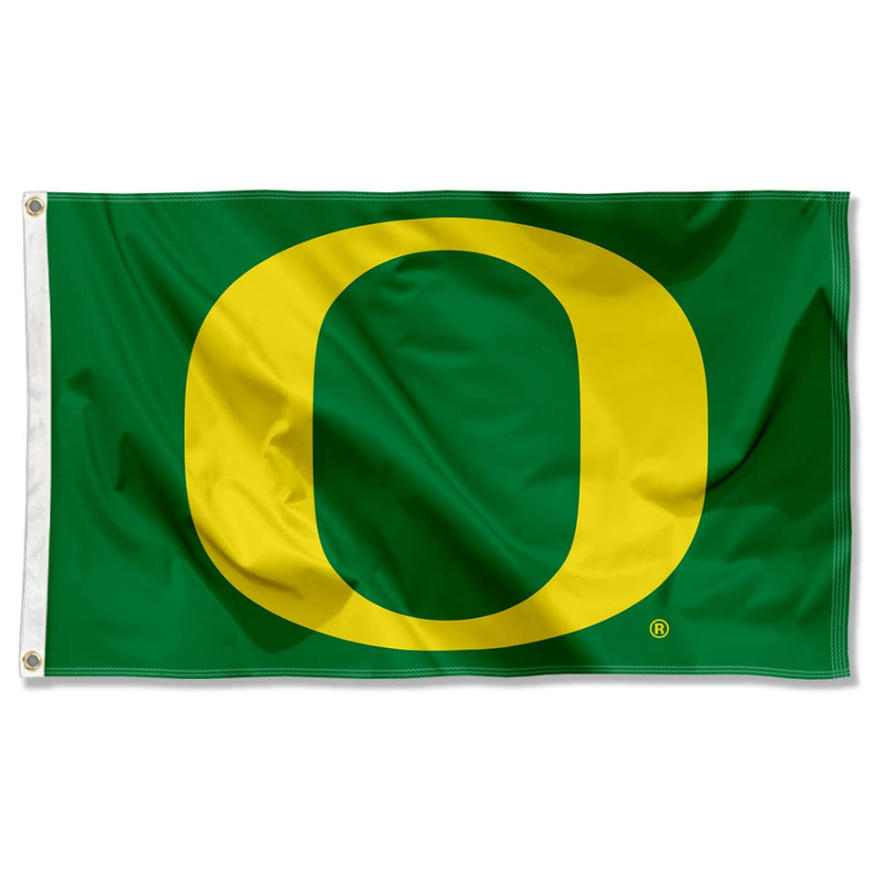 WinCraft Oregon Green 3x5 banner flag front view for high visibility tailgate display