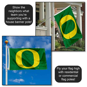 WinCraft Oregon Green 3x5 banner flag tailgate use at outdoor event