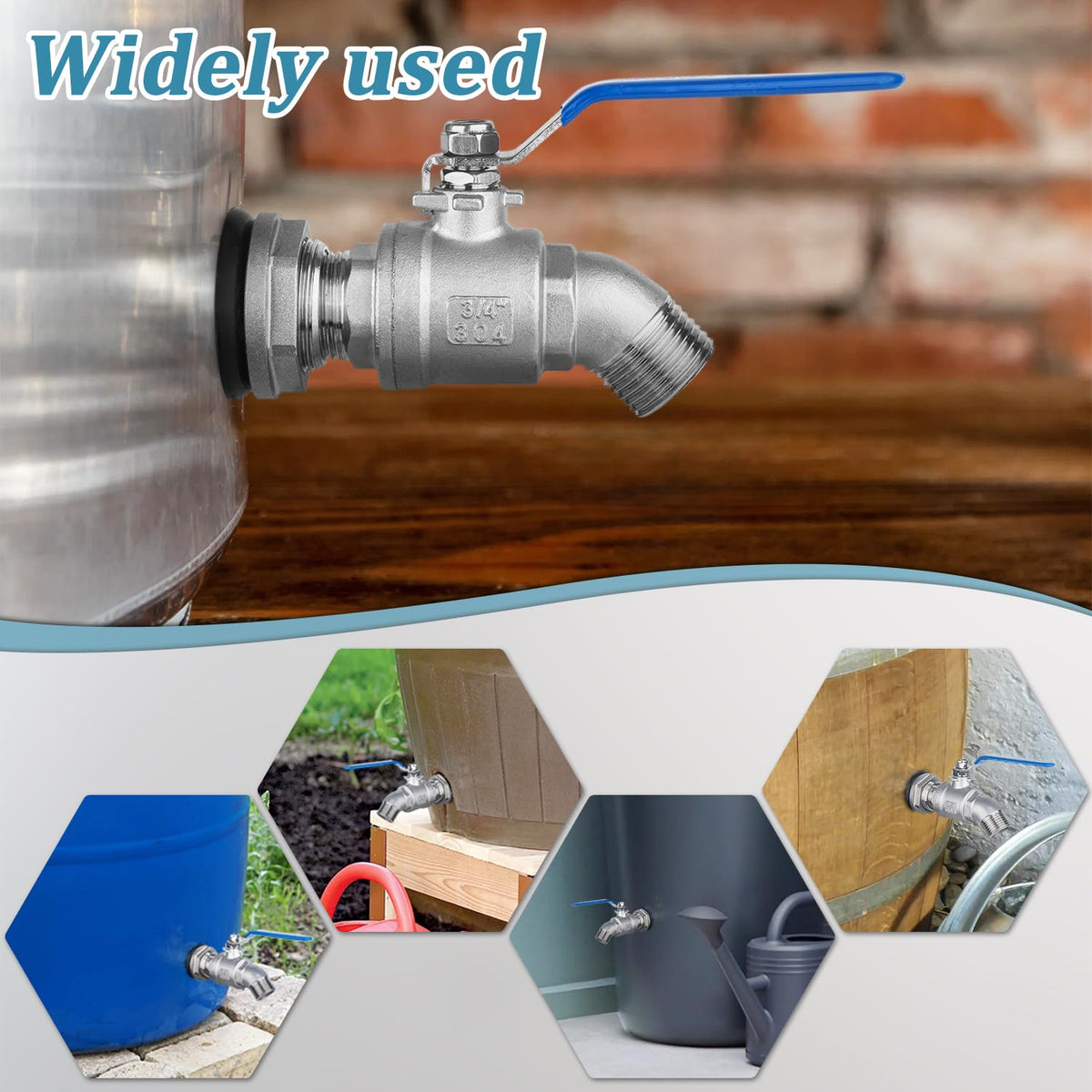 Windblowgrass lead-free outdoor faucet suitable for irrigation and chores.