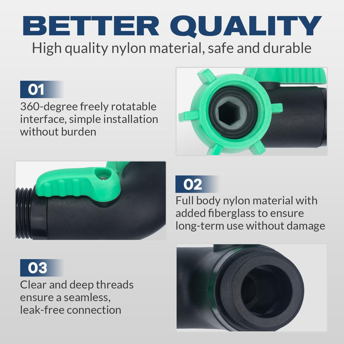 Windblowgrass heavy-duty elbow includes gasket and teflon tape kit.