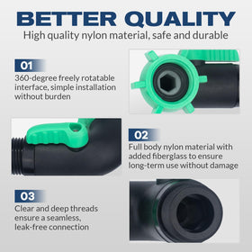 Windblowgrass heavy-duty elbow includes gasket and teflon tape kit.