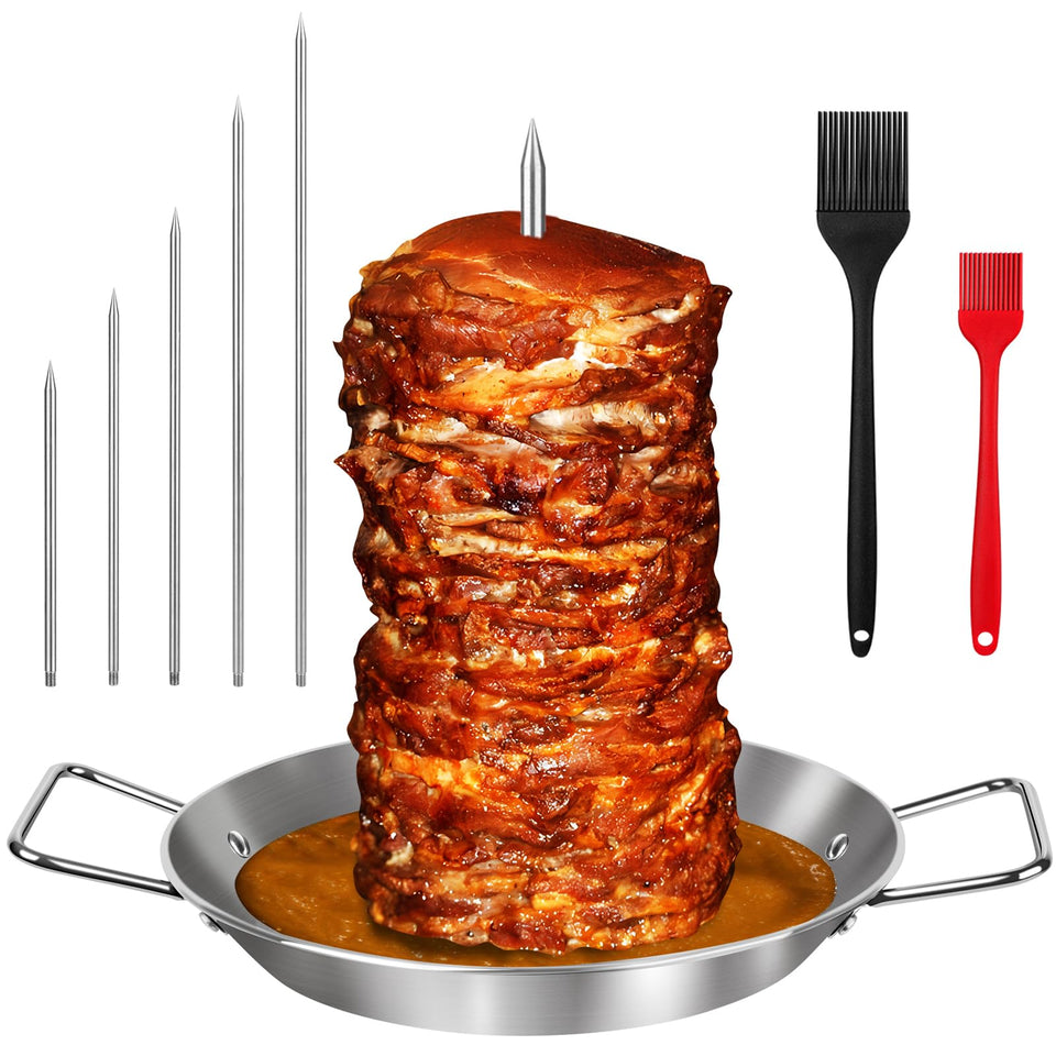 Windesk Al Pastor Skewer vertical 13-inch base, stable grilling.