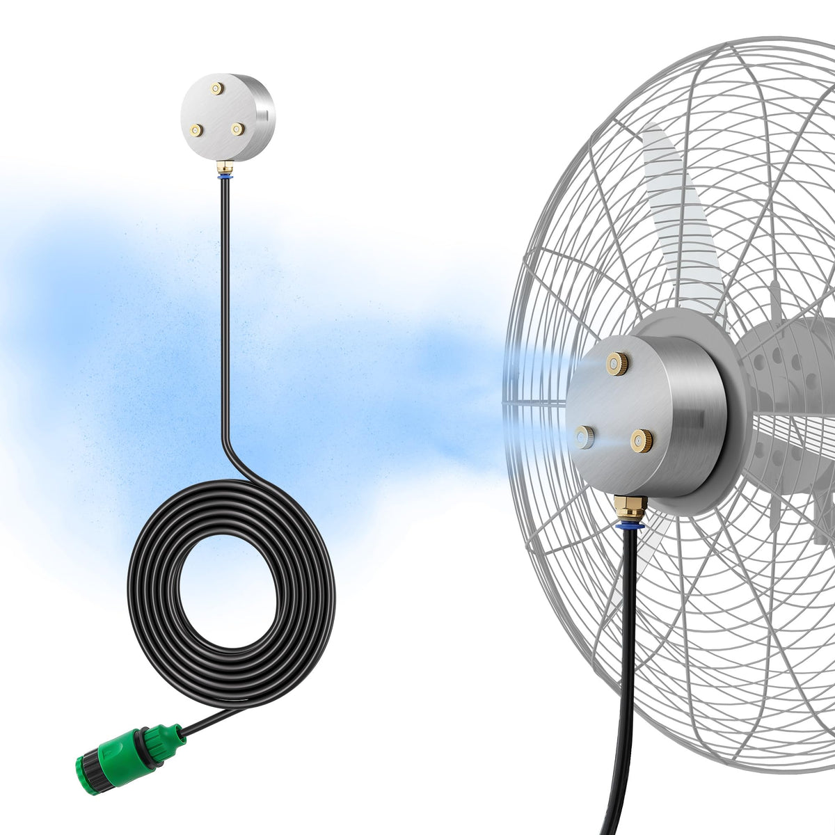 Windigaga fan misters magnetic attachment for metal fans delivers quick cooling.