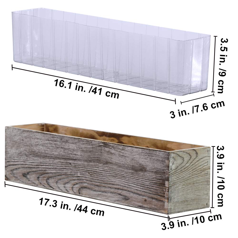 Windiy planter with removable plastic liner for easy water protection and cleanup.