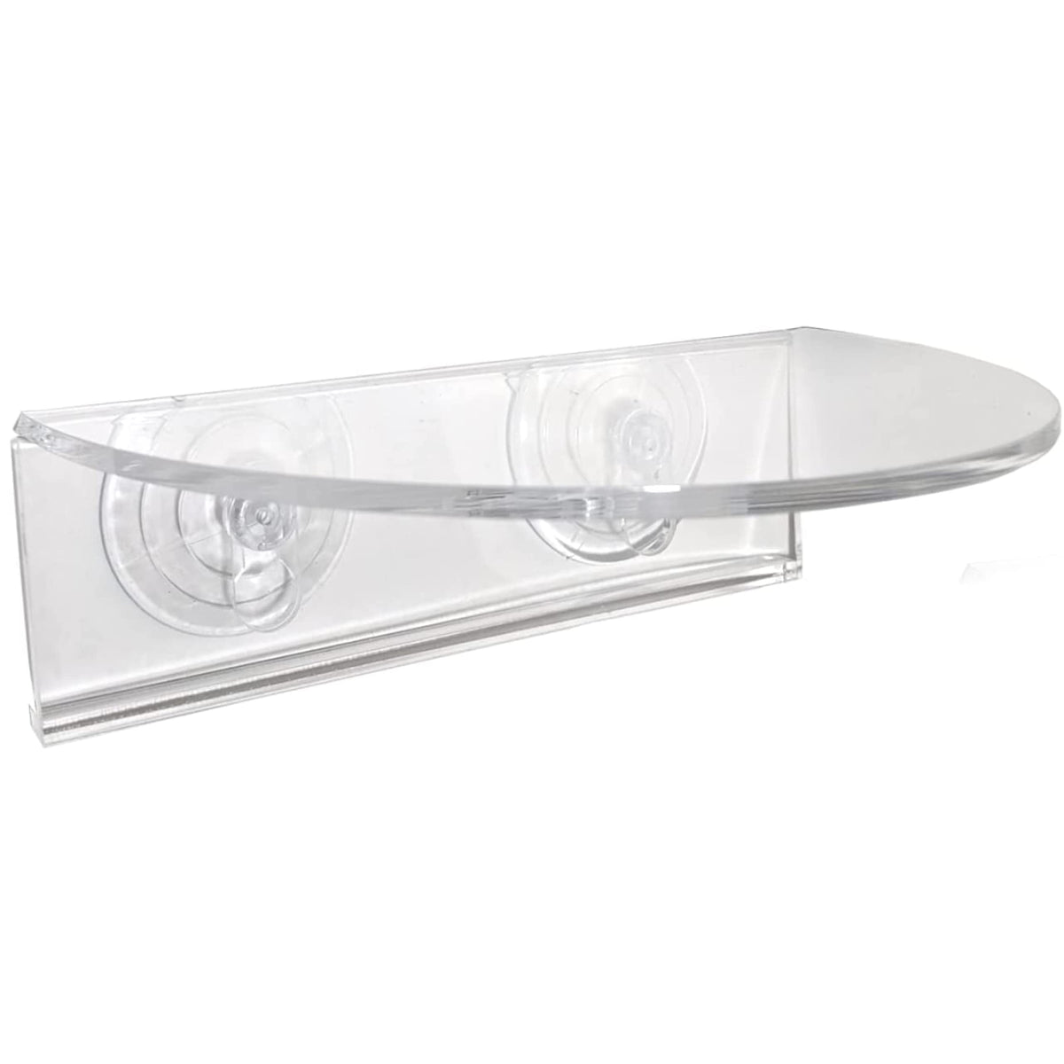 Window Garden Veg Ledge on glass window showing clear acrylic shelf and strong hold
