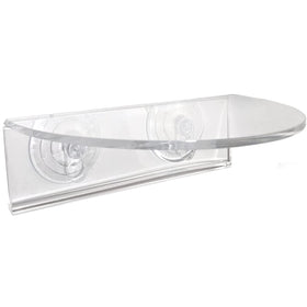 Window Garden Veg Ledge on glass window showing clear acrylic shelf and strong hold
