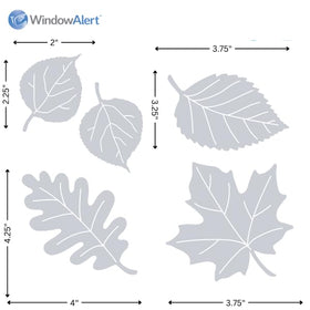WindowAlert oak 4inch leaf decal on window face reduces bird collisions.
