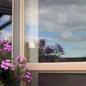 WindowAlert five-pack decal set is designed for outside window mounting.