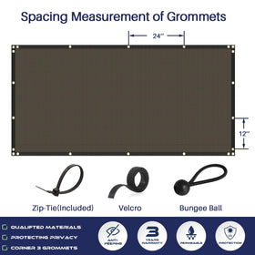 Windscreen4less durable mesh blocks wind and dust on patios.