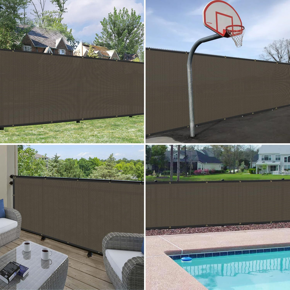 Windscreen4less easy-install privacy screen with zip ties.