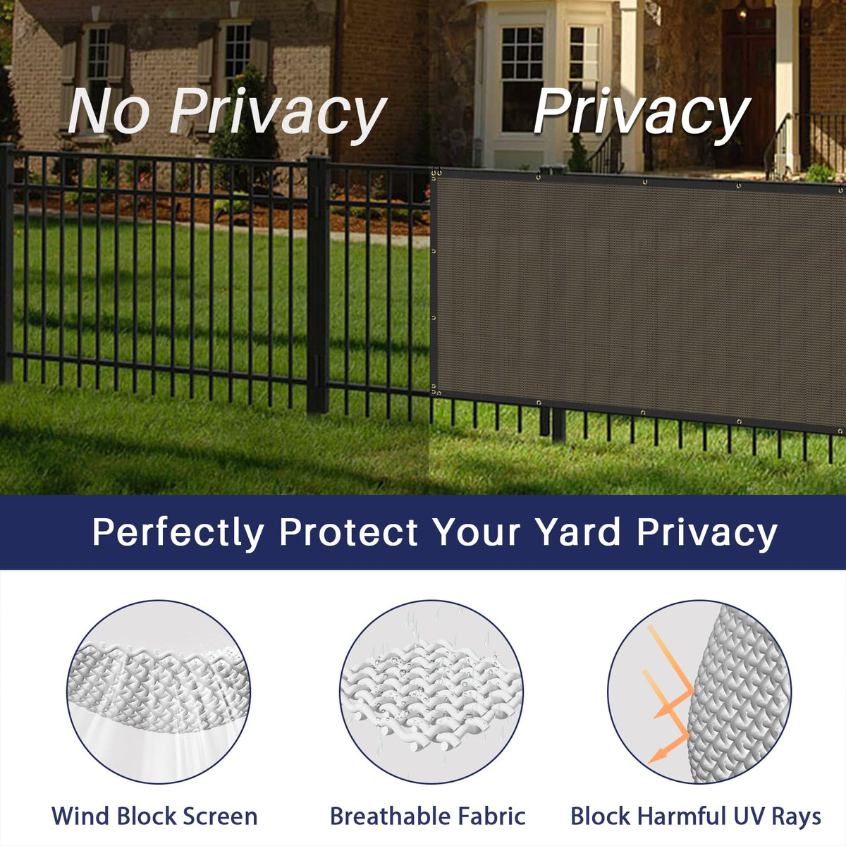 Windscreen4less outdoor privacy panel for yards and pools.