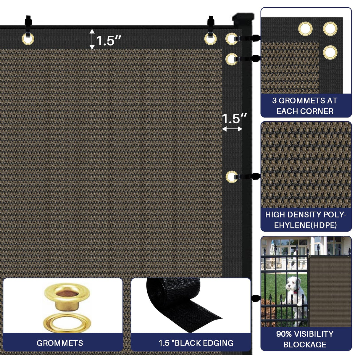 Windscreen4less pool deck privacy screen for seclusion and shade.
