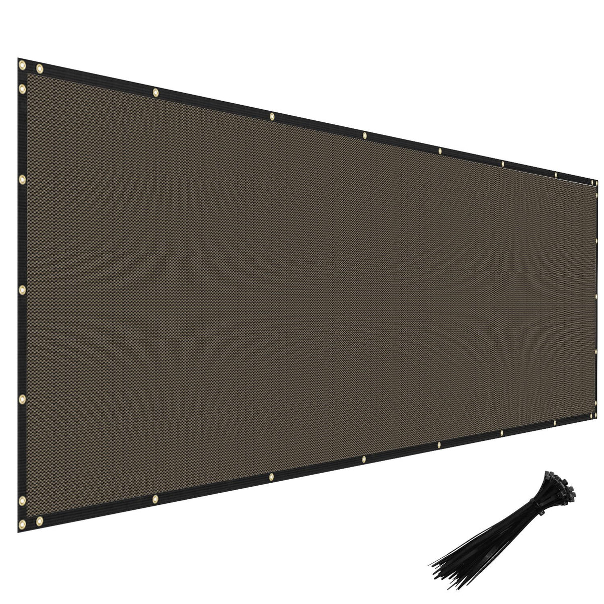 Windscreen4less privacy screen 6x50 brown blocks view while keeping air flow.