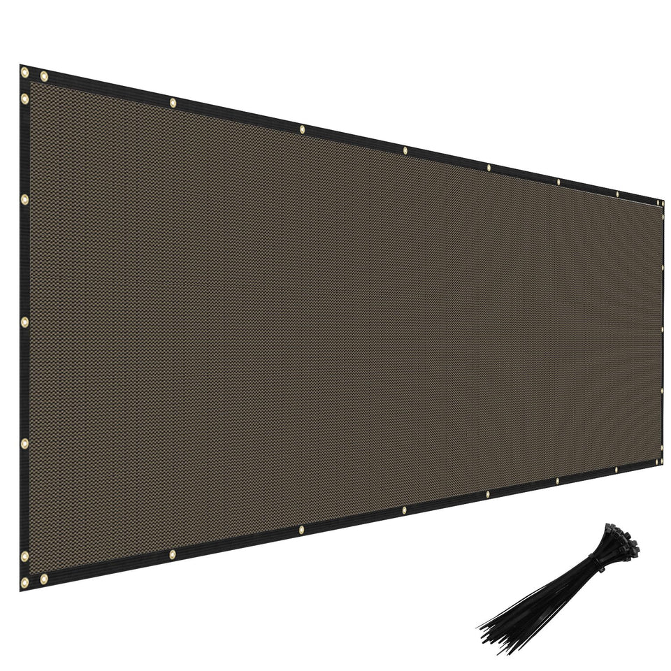 Windscreen4less privacy screen 6x50 brown blocks view while keeping air flow.
