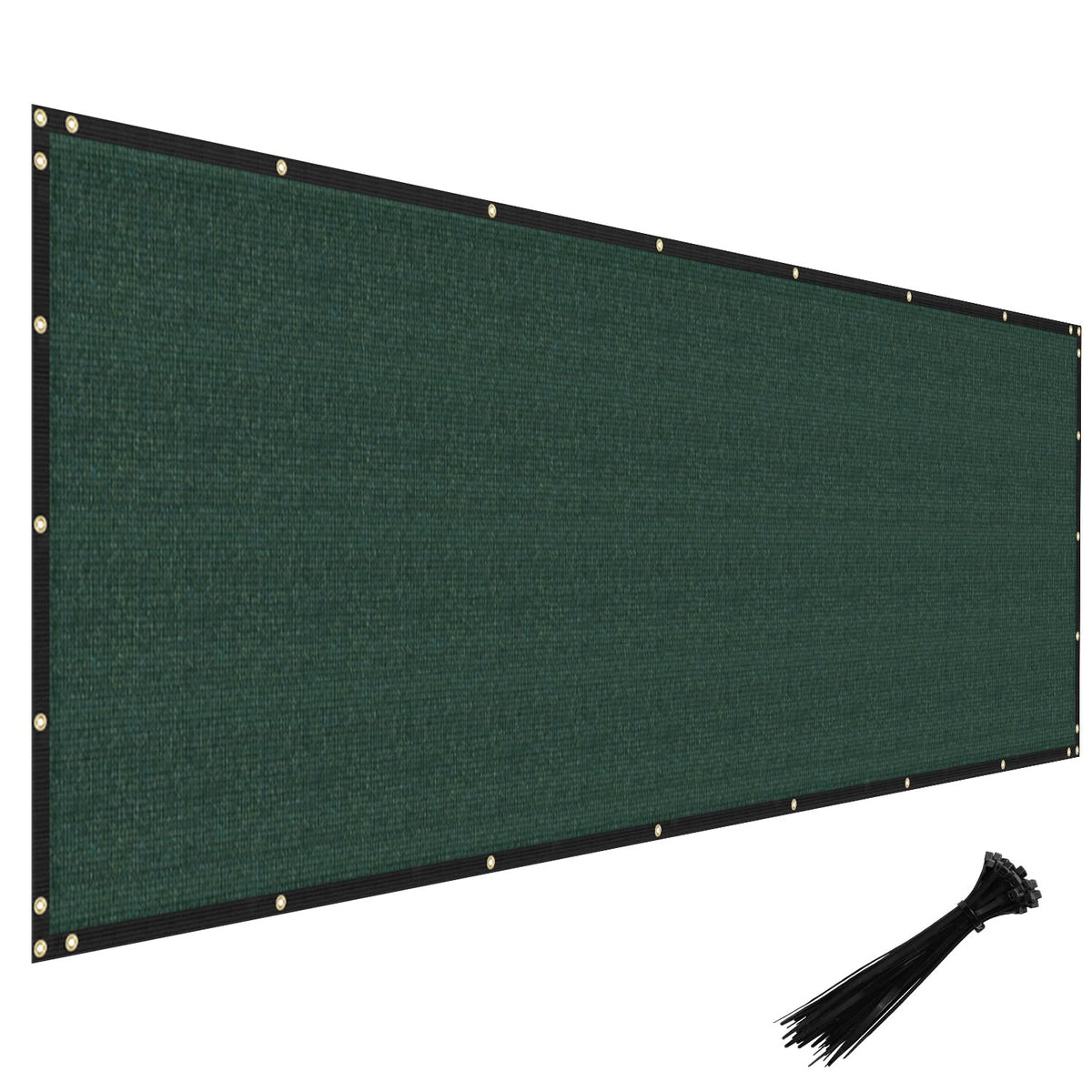 Windscreen4less privacy screen in green blocks sightlines along a backyard fence