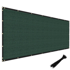 Windscreen4less privacy screen in green blocks sightlines along a backyard fence