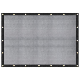 Windscreensupplyco heavy-duty mesh tarp 8x10 blocks 60-70% light for greenhouse shading.