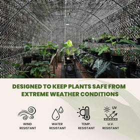 WindscreenSupplyCo shade cloth fabric provides UV resistance for greenhouses and gardens.