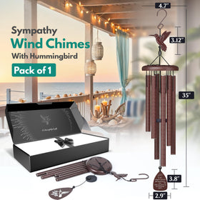 Windsplay outdoor memorial wind chimes add peaceful ambiance to garden spaces.