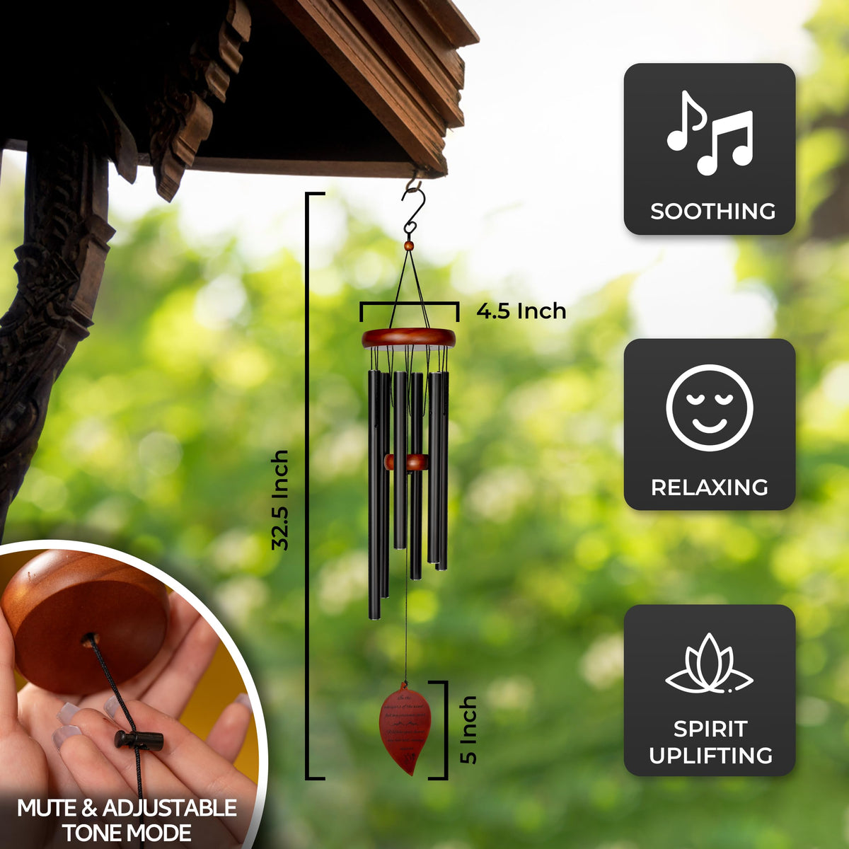 Windsplay sympathy gift wind chime lost loved one delivers comforting memory through soft notes.